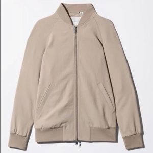 Aritzia beige bomber jacket